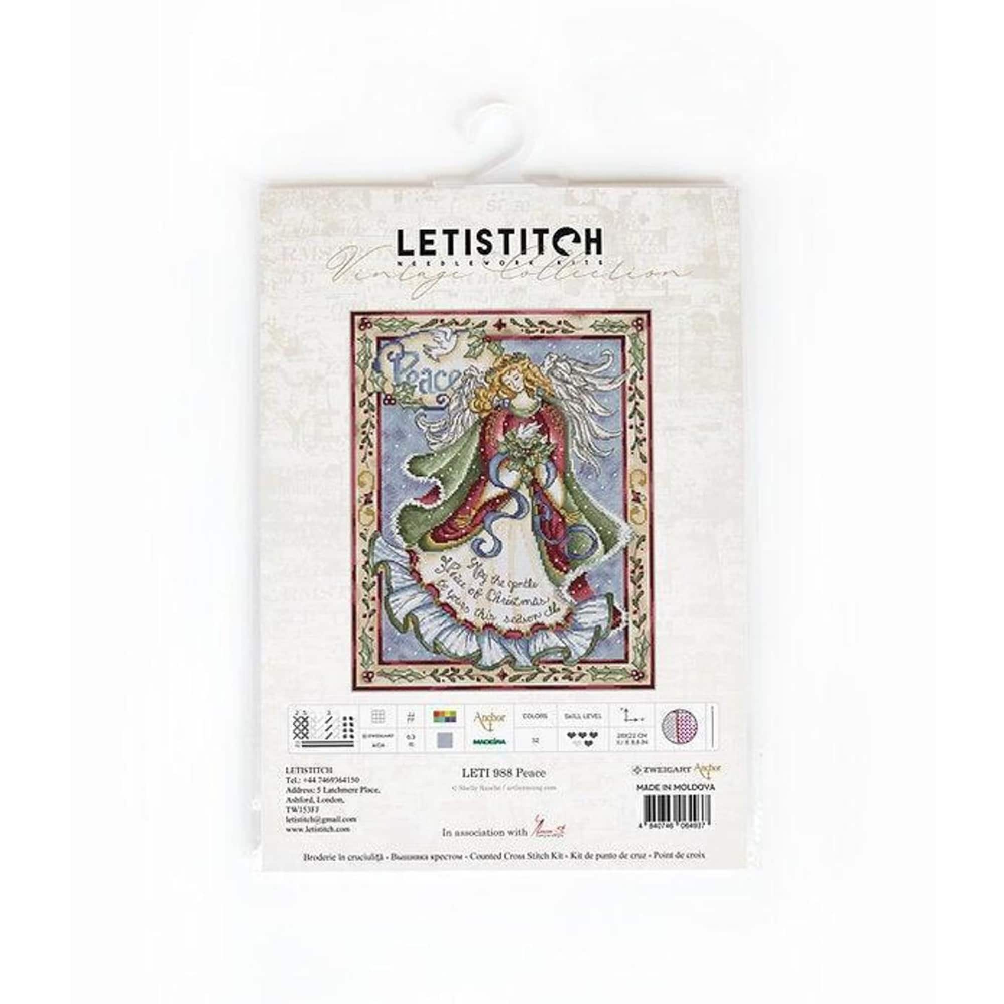 Letistitch Peace Counted Cross Stitch Kit